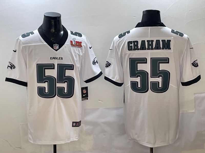 Men Philadelphia Eagles #55 Graham White Second generation Nike 2025 Limited NFL Jersey style 2